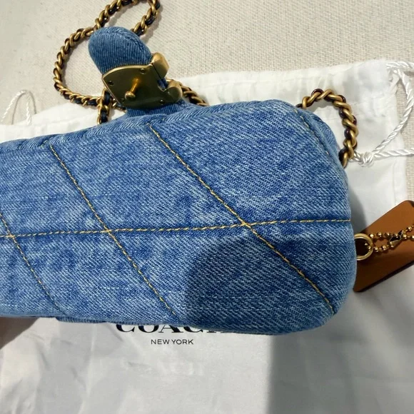 Coach Blue Quilted Tabby Crossbody Bag - Picture 5 of 14